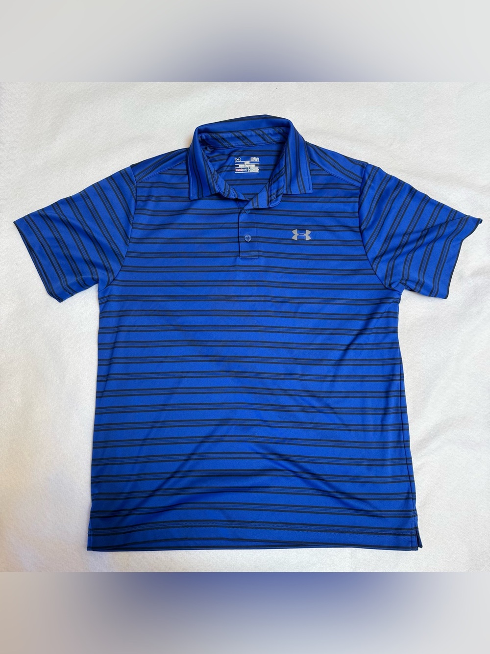 Under Armour Men’s Royal Blue Striped Polo